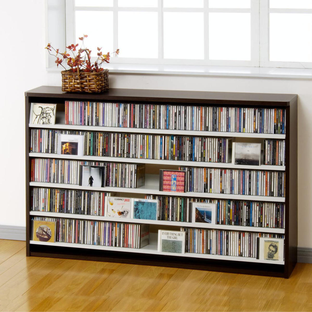 楽天市場】CDラック 幅139.2cm 5段 大量収納ストッカー （ ラック 棚