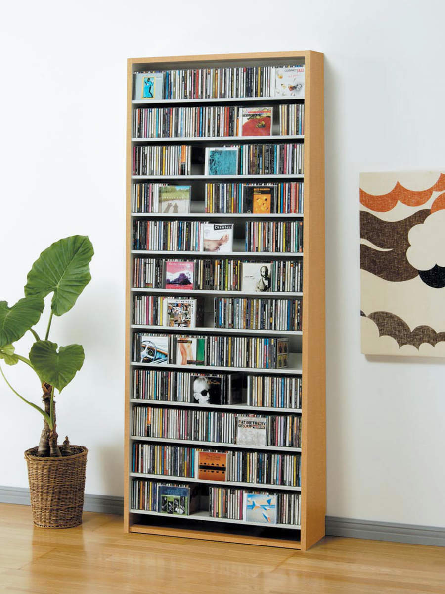 楽天市場】CDラック 幅80cm 12段 大量収納ストッカー （ ラック 棚