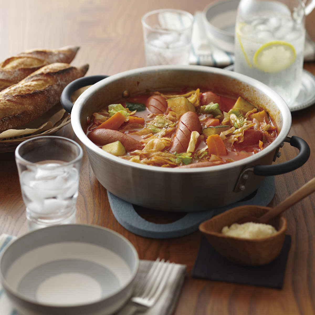 楽天市場】両手鍋 23cm IH対応 ガラス蓋付き 卓上鍋 O.E.C. minima 脇