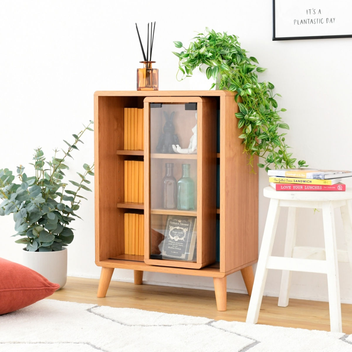 楽天市場】マガジンラック スライド収納 ガラス扉付 Pico 幅50cm