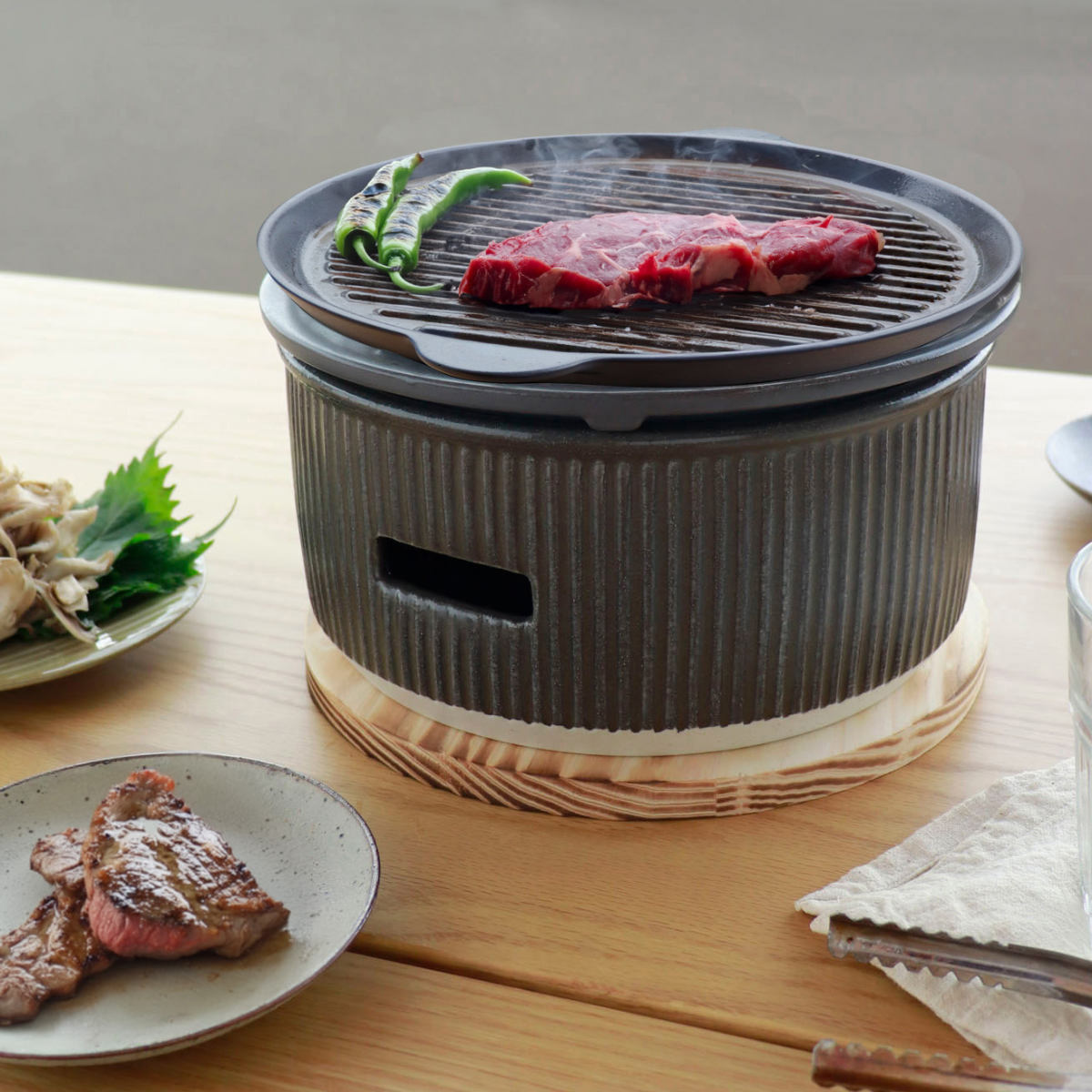 楽天市場】炭焼きグリル 陶板タイプ 大 陶器 日本製 ロロ The Chef