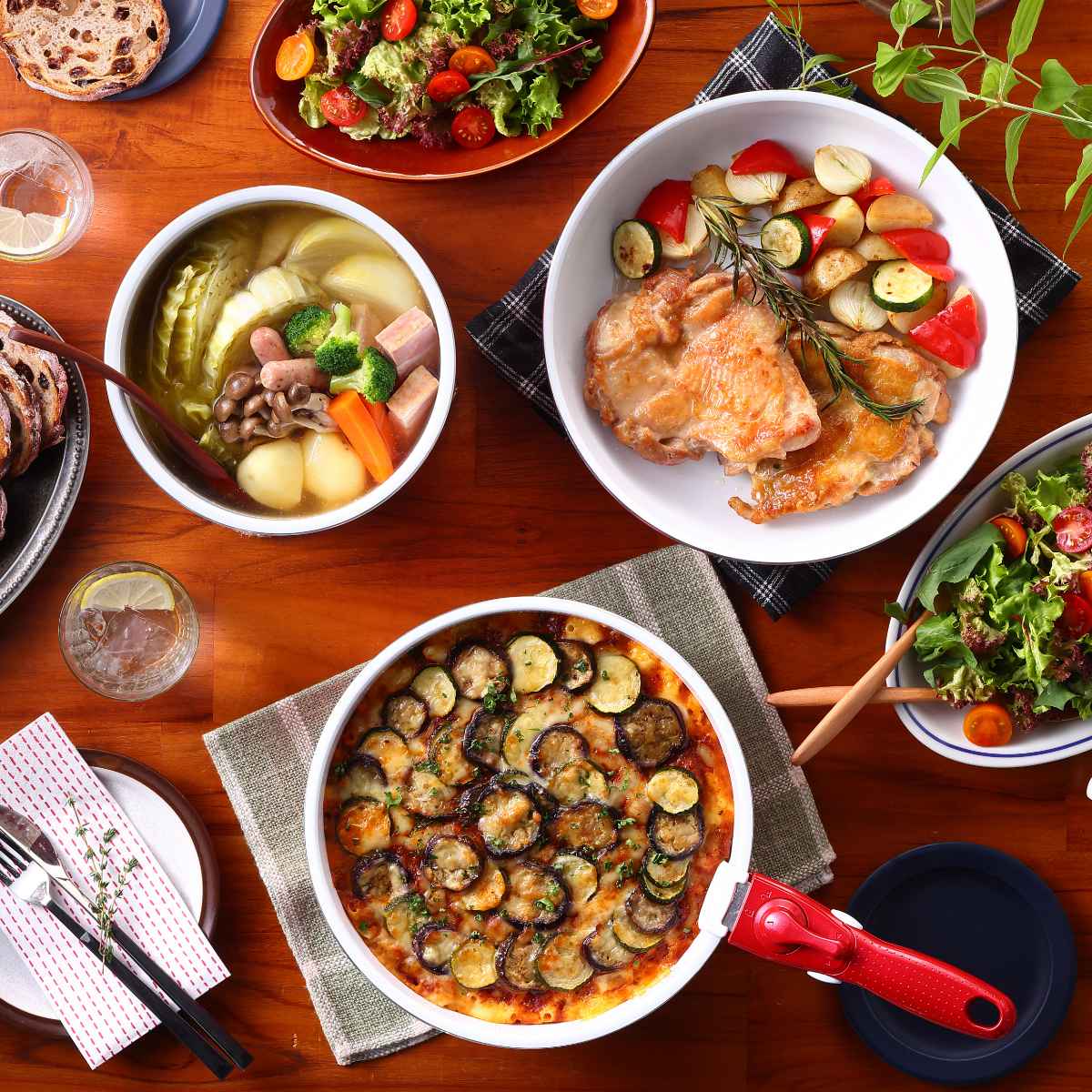 楽天市場】D＆S セラミックフライパン・鍋 6点セット IH対応 着脱