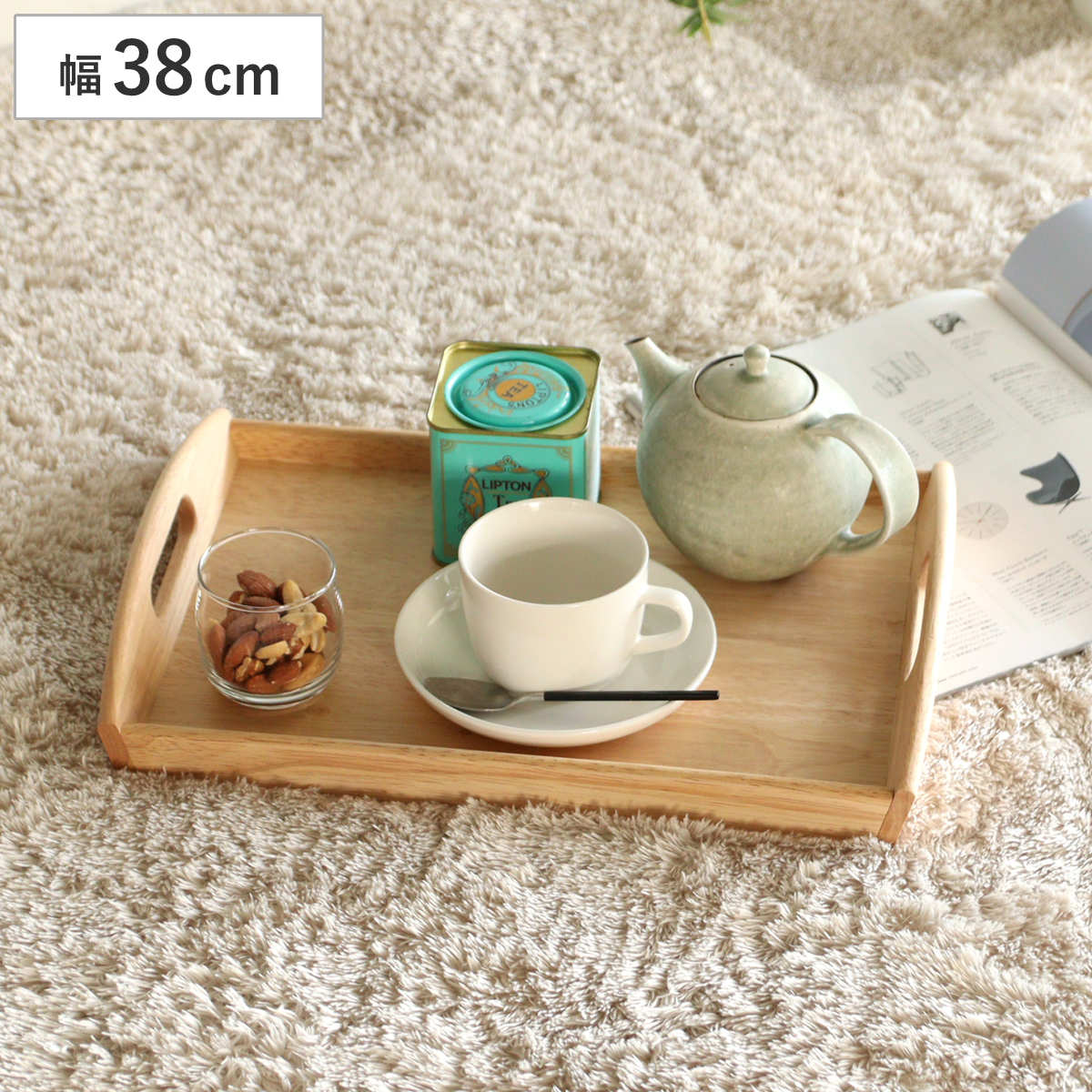 楽天市場】お盆 トレー 角型 木製 （ 木製トレー トレイ キッチン