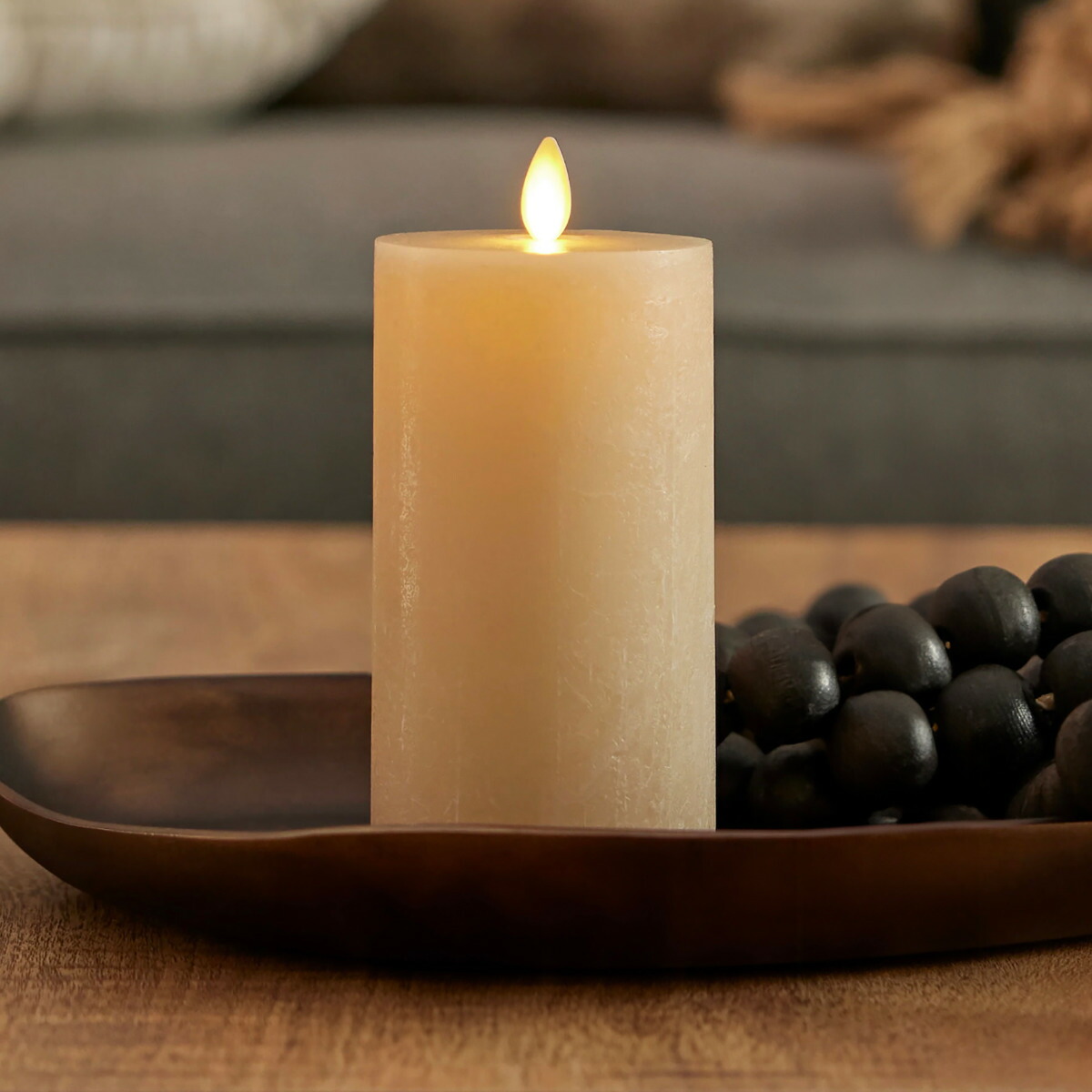 楽天市場】LEDキャンドル ルミナラピラー 充電式 直径7.6×16.5cm