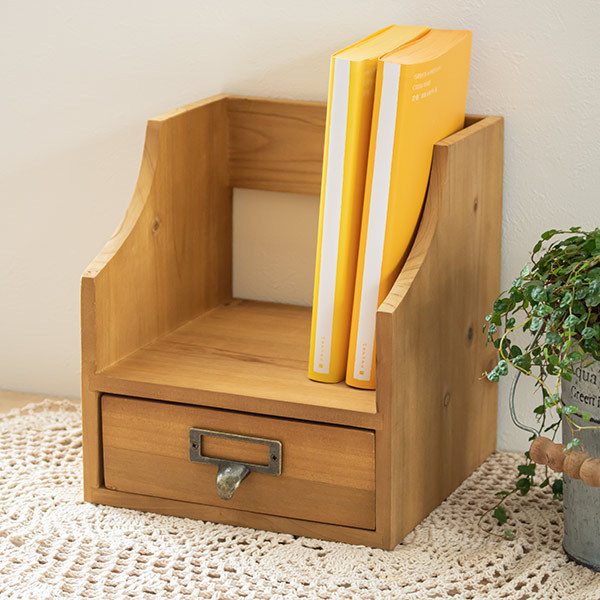 楽天市場】ブックスタンド 幅18×奥行17.7×高さ20cm （ 引き出し 小物