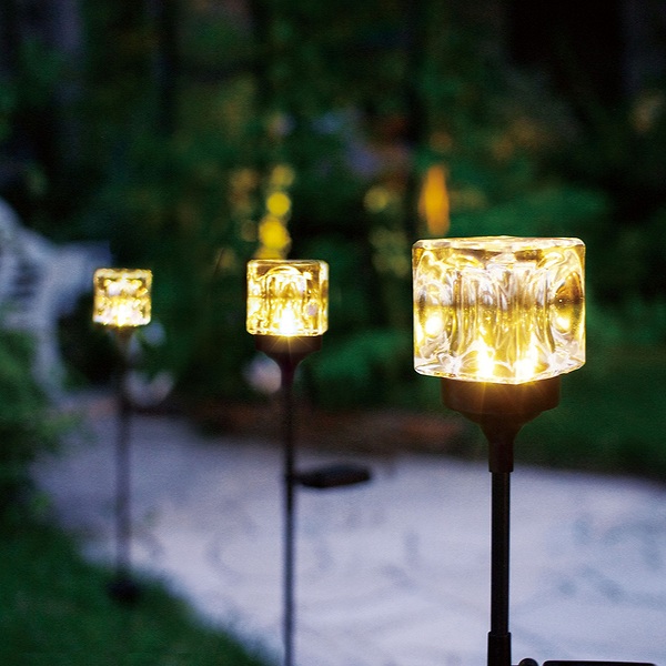 楽天市場】ガーデンライト ソーラーライト キューブスティック