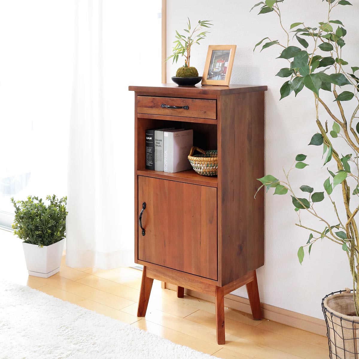 楽天市場】電話台 マホガニー天然木 幅42cm （ 送料無料 電話