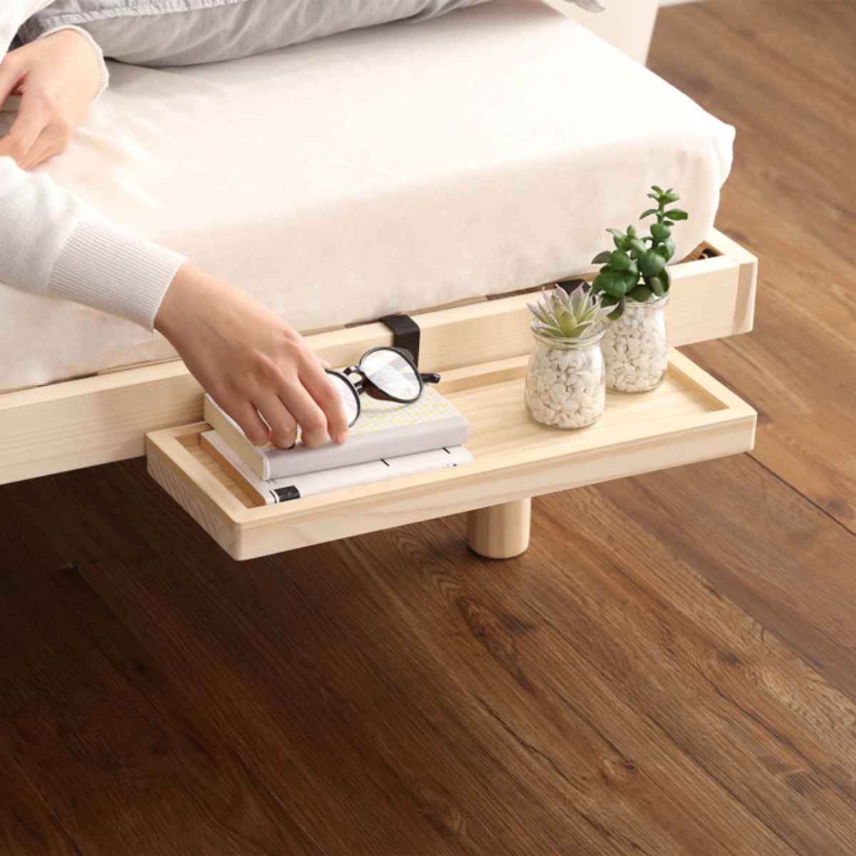 楽天市場】すのこベッド シングル Lilitta 簡易宮棚セット 3段階調整脚