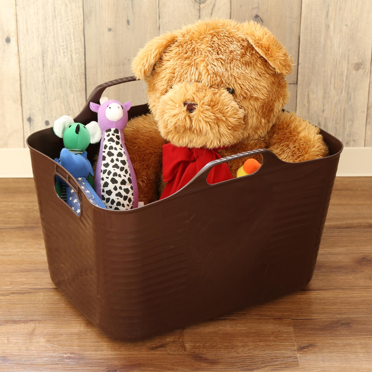 楽天市場】バスケット 持ち手付き 幅47.8×奥行31.7×高さ30.6cm