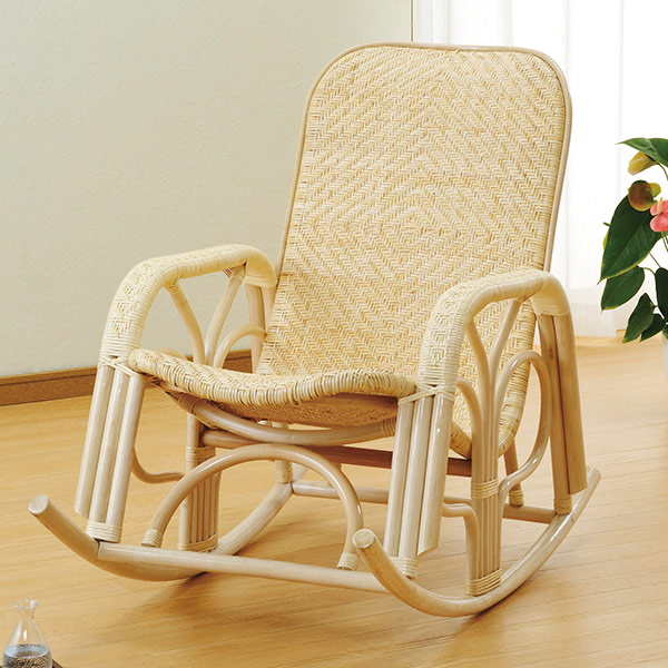 楽天市場】ロッキングチェア ラタン 座椅子 アジロ編み 籐家具 幅60cm