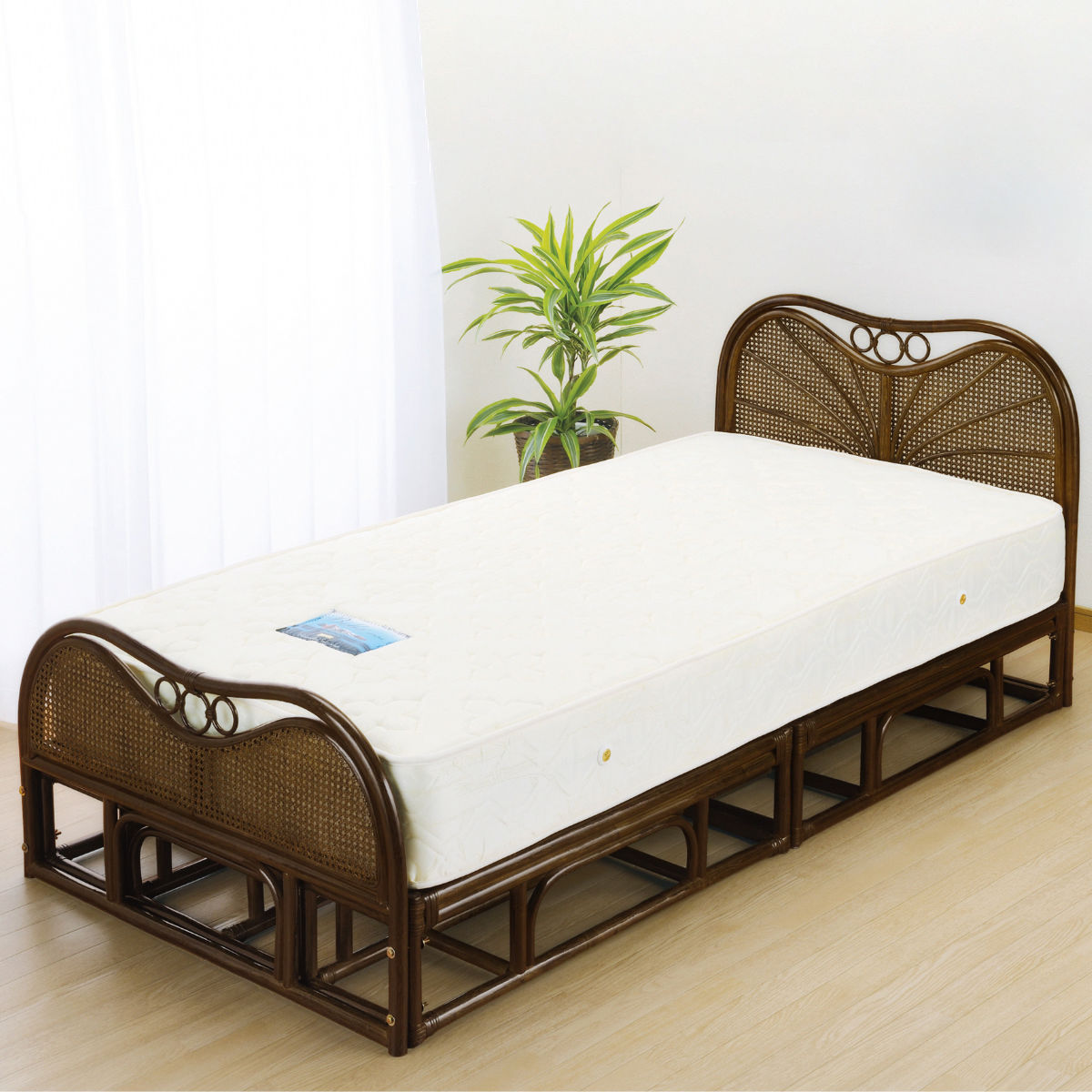 楽天市場】籐 シングルベッド フレームのみ （ 送料無料 ラタン ベッド