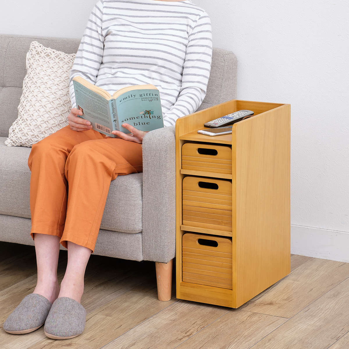 楽天市場】トレイワゴン 幅20cm 3段 天然木 桐製 完成品 キャスター付