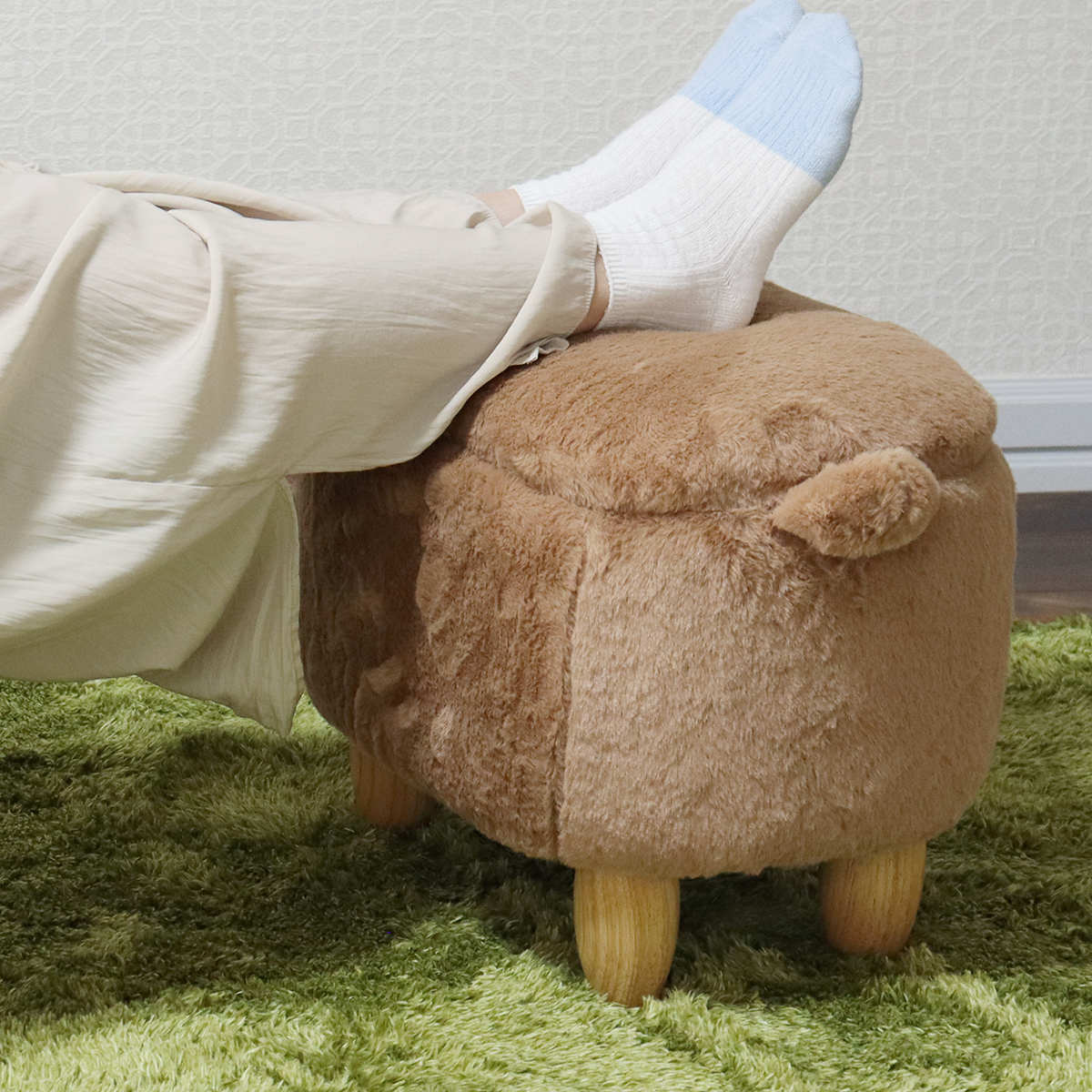 楽天市場】アニマルスツール 収納付き Annie 座面高36cm クマ （ 送料