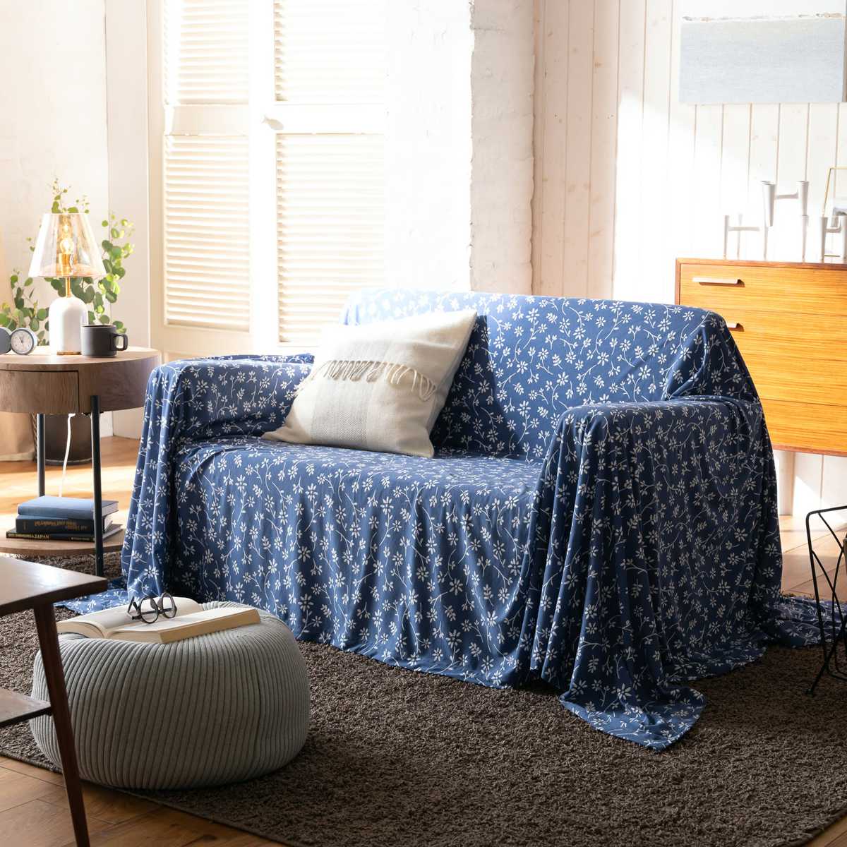 楽天市場】マルチカバー Mサイズ 210×210cm Fab the Home ジニア 綿100