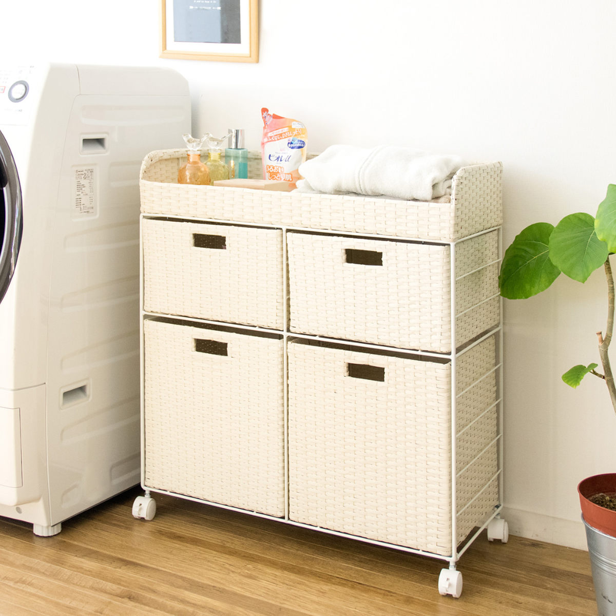 楽天市場】ランドリーチェスト Diario ラタン調 （ ランドリー