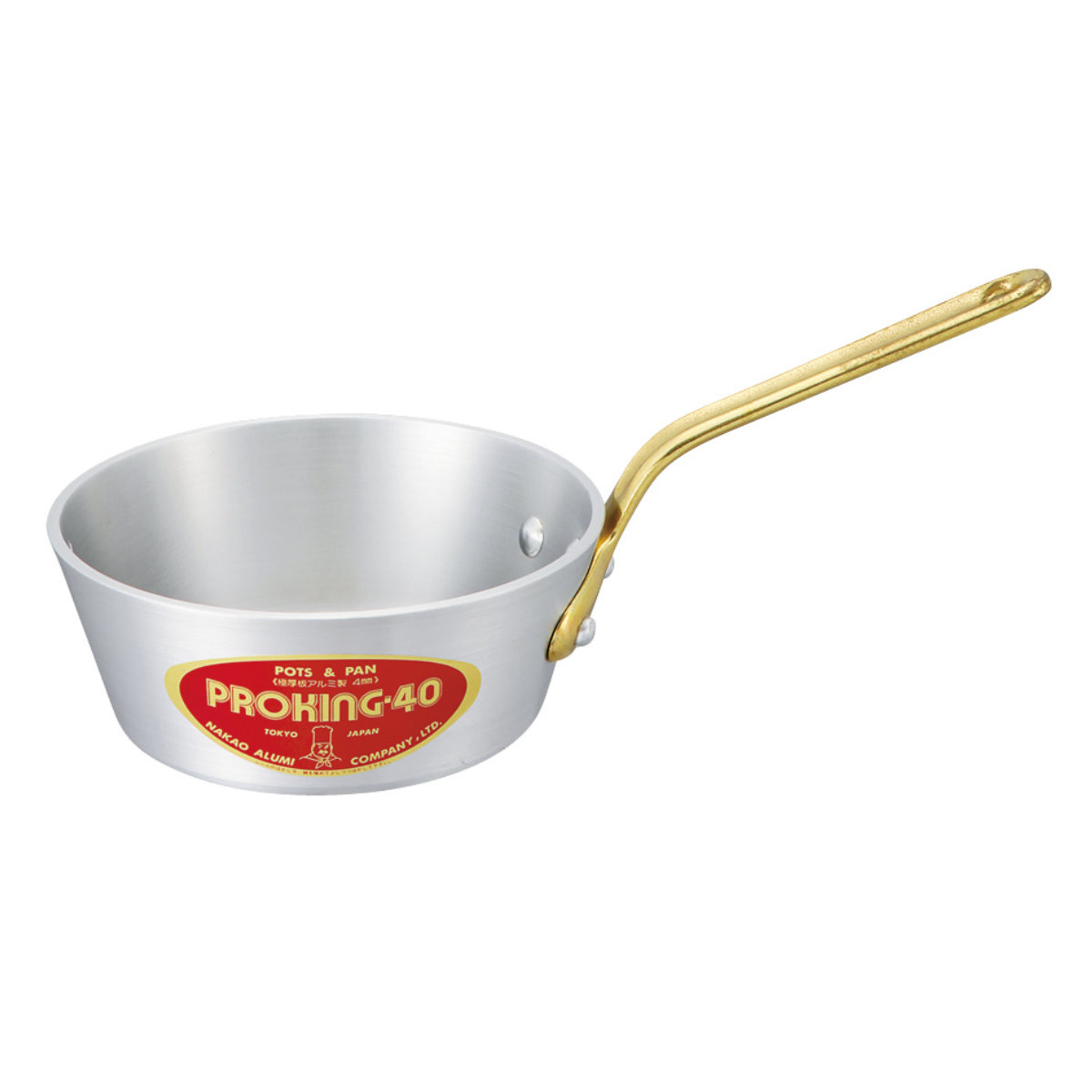 楽天市場】片手鍋 18cm 浅型 ガス火専用 プロキング テーパー付き 中尾