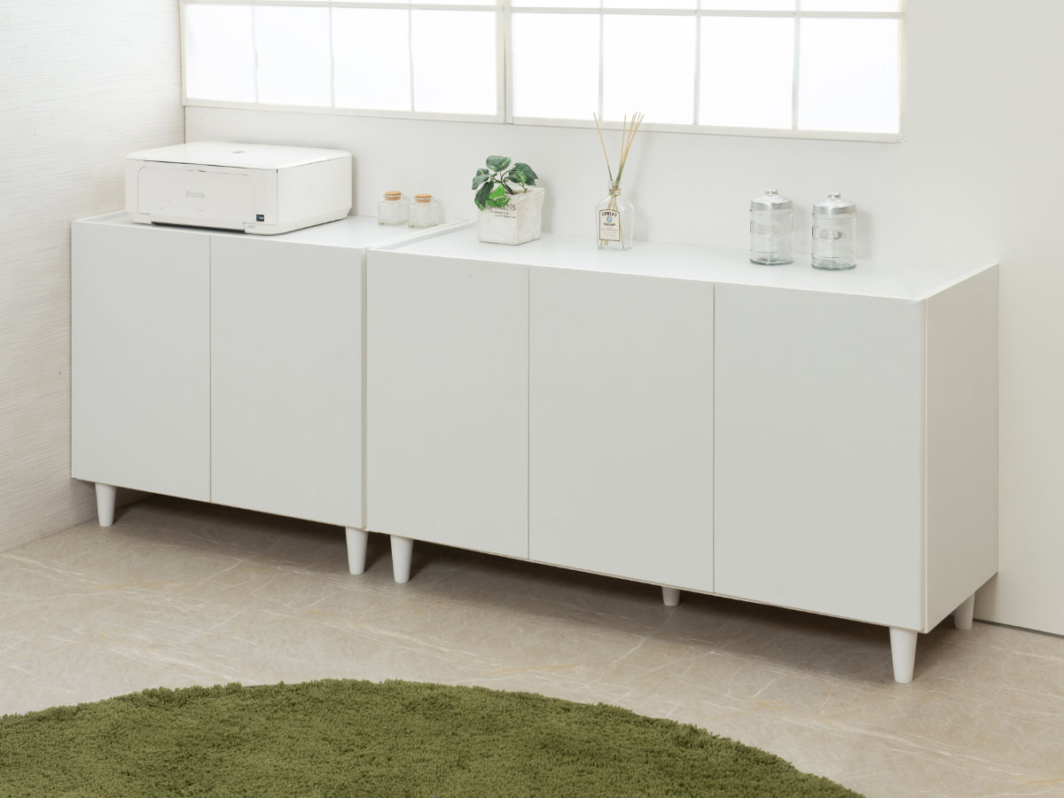 楽天市場】キャビネット 幅118cm 開き戸 3枚扉 フレンチシャビー 日本