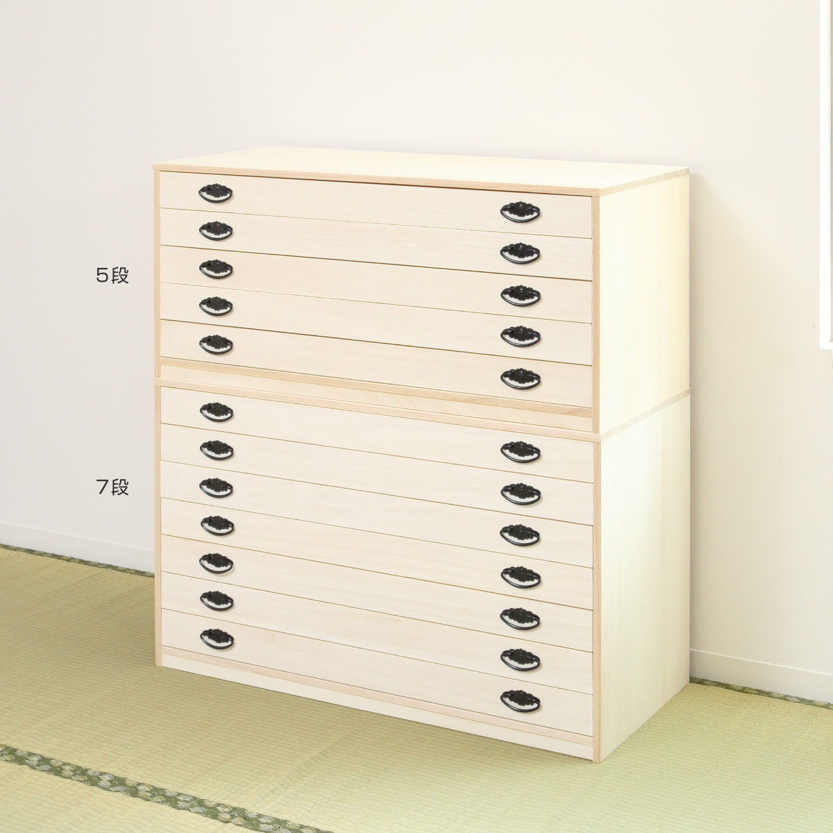 楽天市場】桐タンス 幅98.5cm 7段 引出し 完成品 日本製 （ 桐 桐箪笥