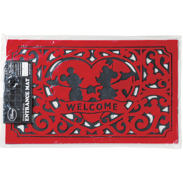 楽天市場】玄関マット 46×76cm 屋外 ミッキー＆ミニー ハート （ 送料