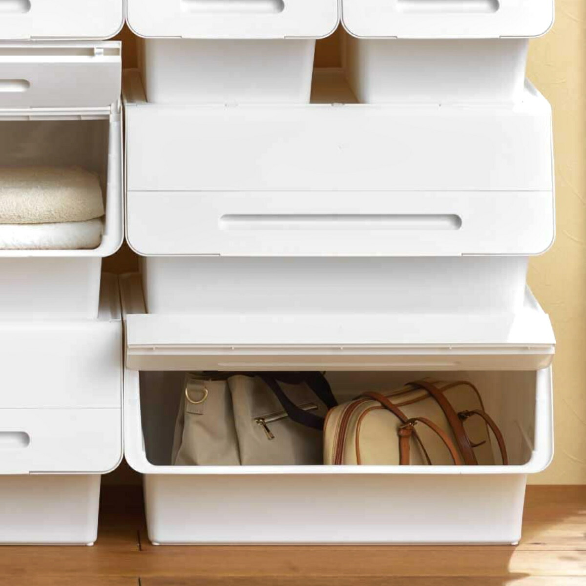 楽天市場】収納ボックス 前開き フロックワイド30 深型 幅57×奥行46×高