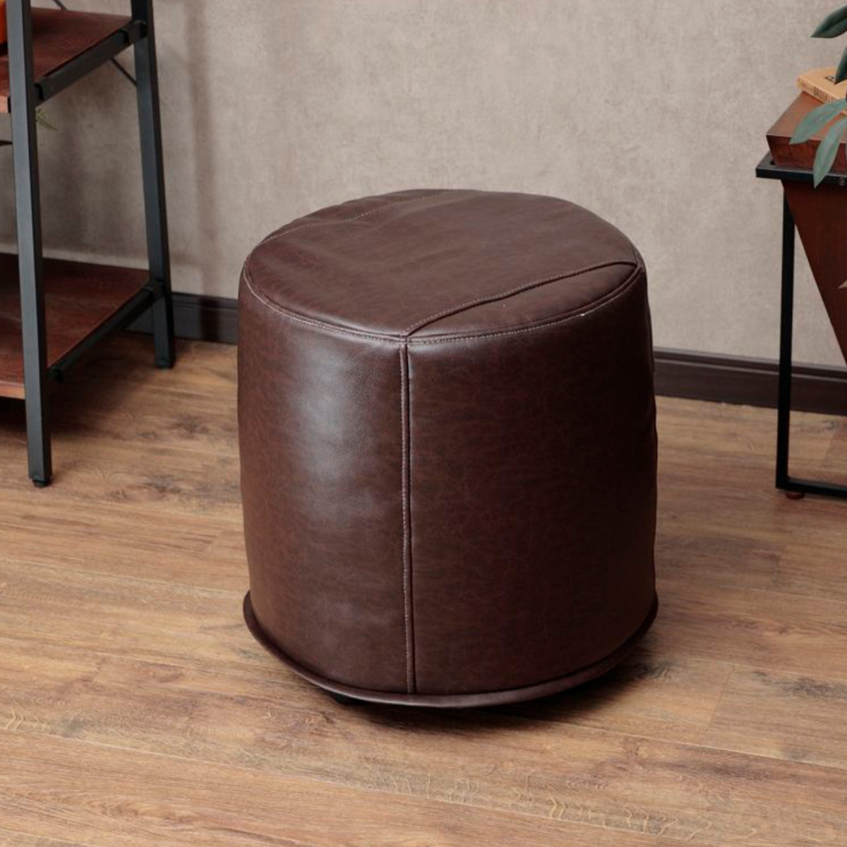 楽天市場】スツール 高さ40cm 丸 レザー調 ヴィンテージ調 （ 椅子