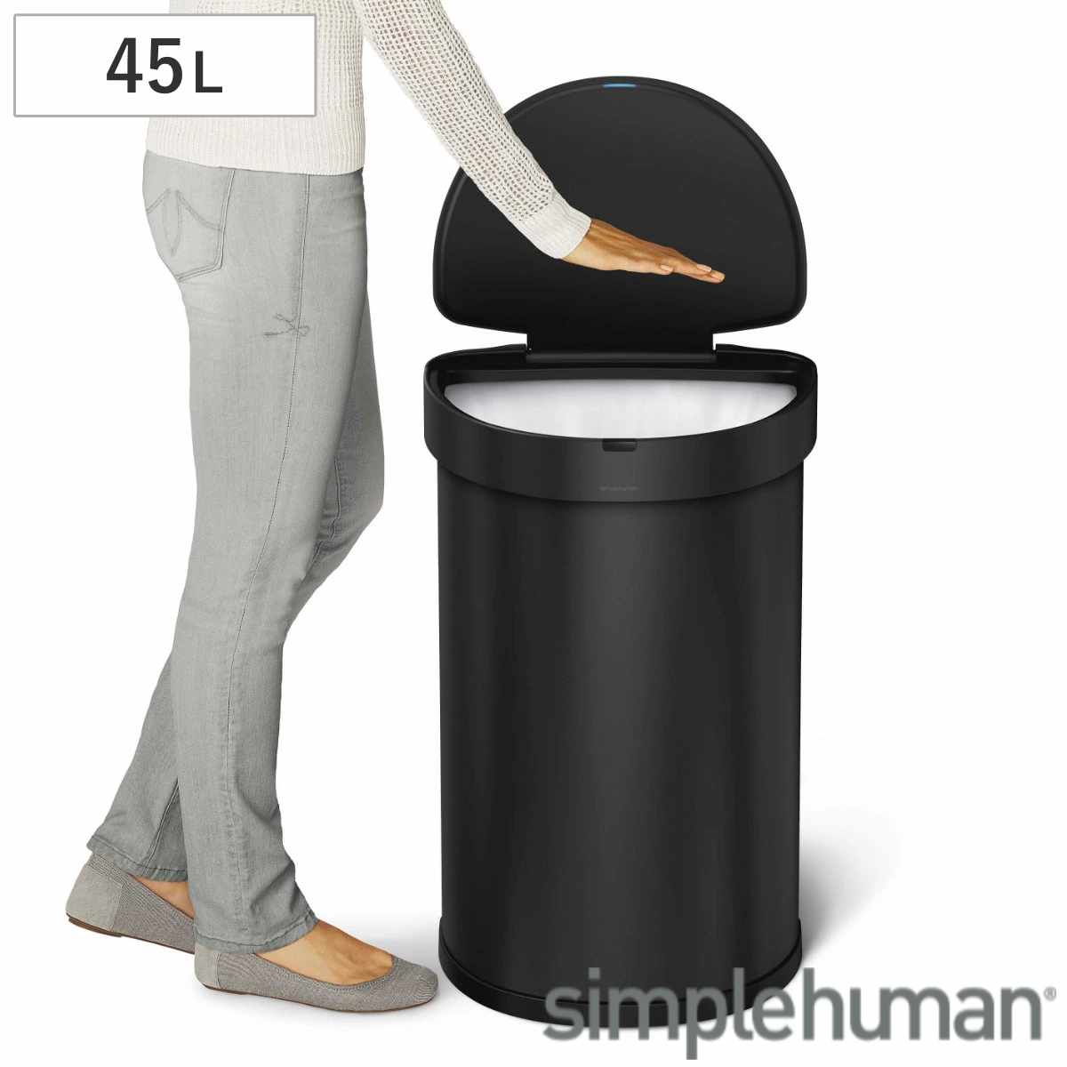 楽天市場】simplehuman ゴミ箱 45L 正規品 センサーカン セミラウンド