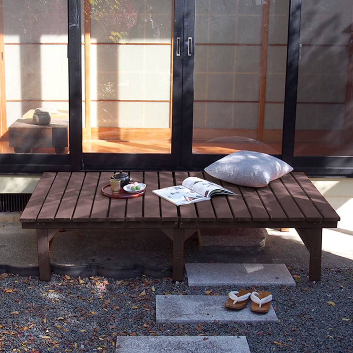 楽天市場】ユニット縁台ベンチ hiyori 幅174.5 奥行88 （ ガーデン