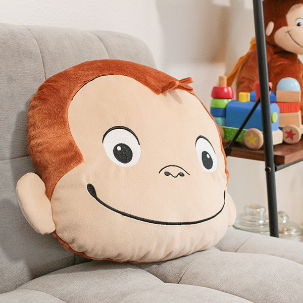 楽天市場】クッション おさるのジョージ フェイスクッション