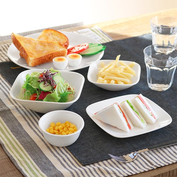 楽天市場】プレート 23cm コレール CORELLE スクエア 白 食器 皿 角皿