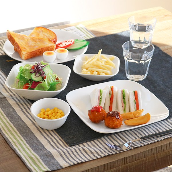 楽天市場】ボウル 23cm コレール CORELLE スクエア 白 食器 皿 角皿