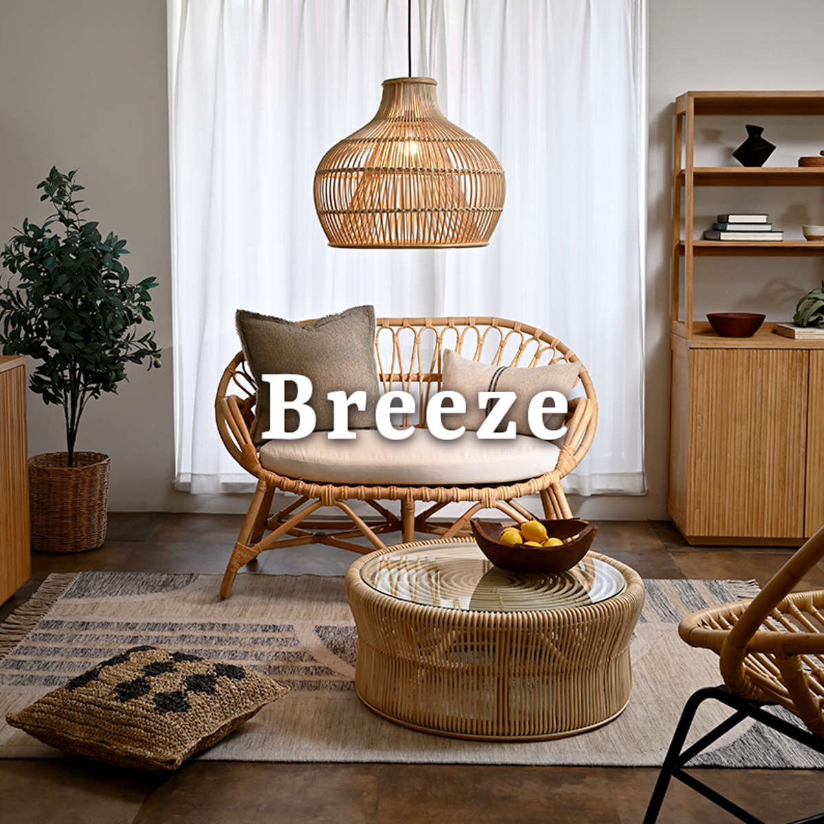 楽天市場】2人掛けソファ ラタン 座面高40cm クッション付 Breeze