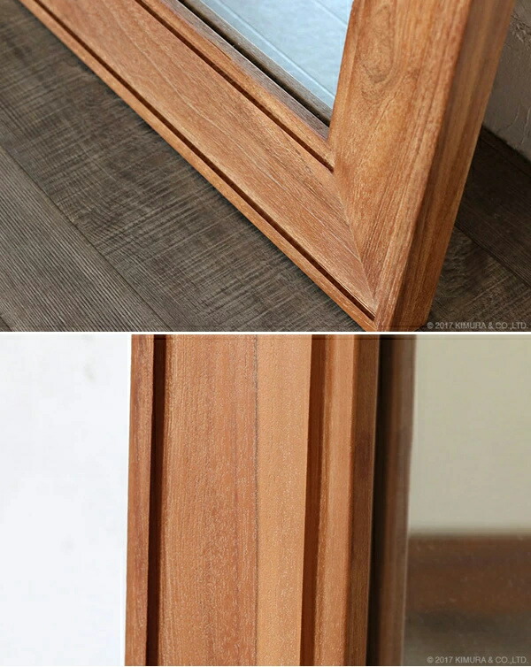 楽天市場】鏡 ミラー チーク無垢材 ウォールミラー （ 姿見 全身鏡