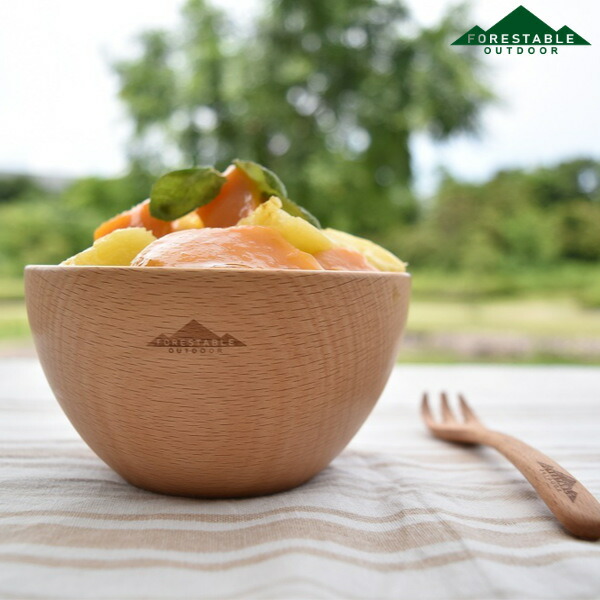 楽天市場】スープボウル 木製 アウトドア 330ml FORESTABLE （ ウッド
