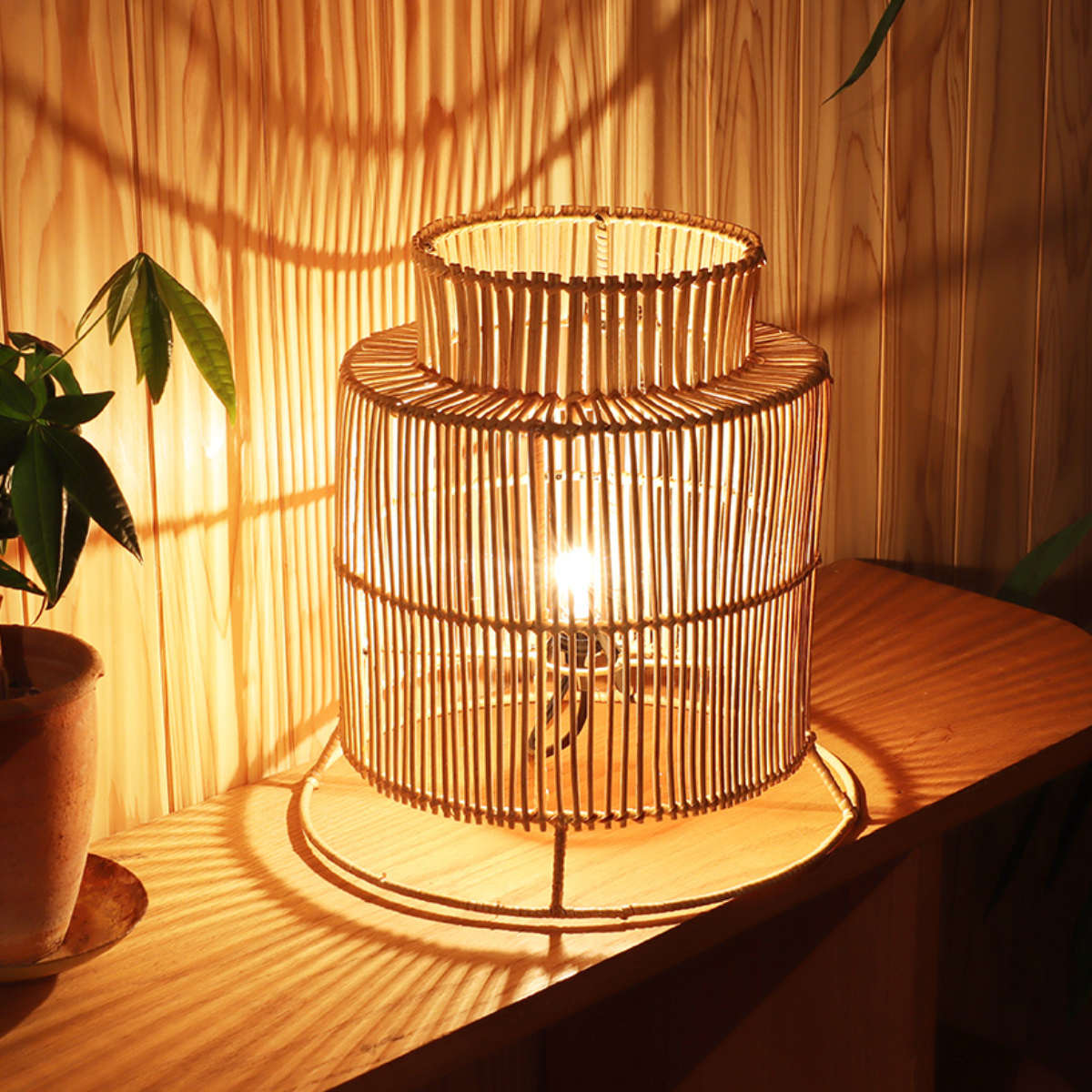 楽天市場】ラタンスタンドランプ ランタン LED対応 フロアライト