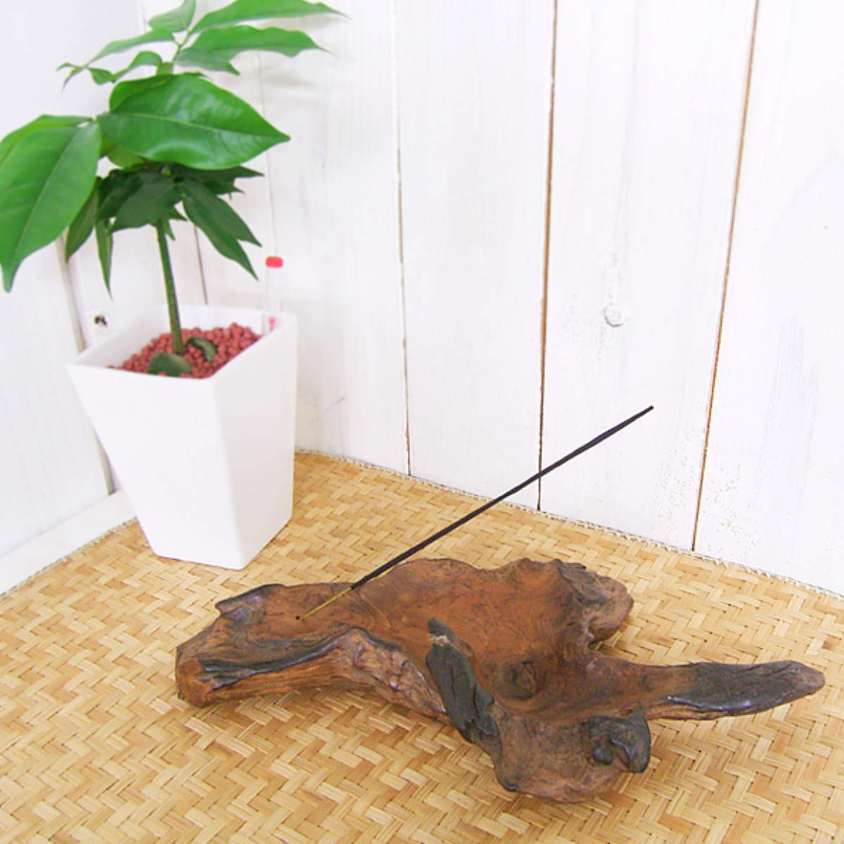 楽天市場】香立て チークの根っこトレイ インセンスホルダー 木製