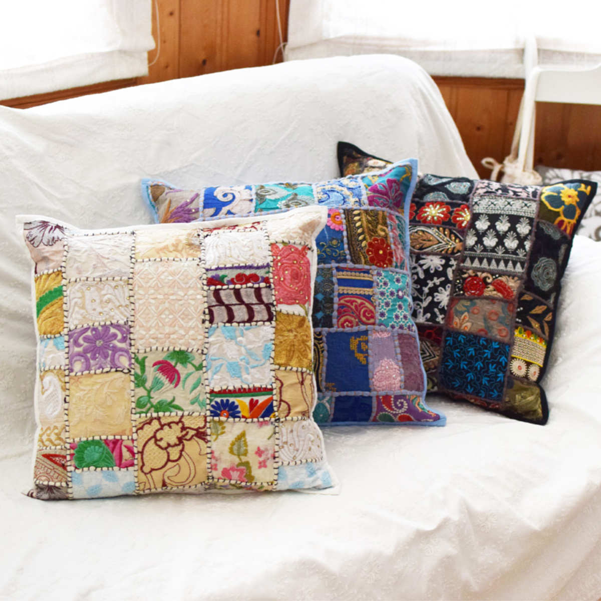 楽天市場】クッションカバー カンバディアパッチ 45×45cm