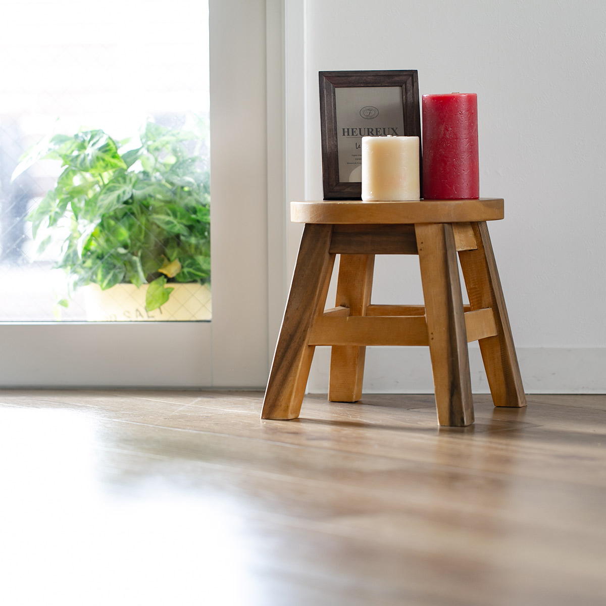 楽天市場】スツール シロクマ 木製 天然木 丸椅子 （ 丸 ウッド