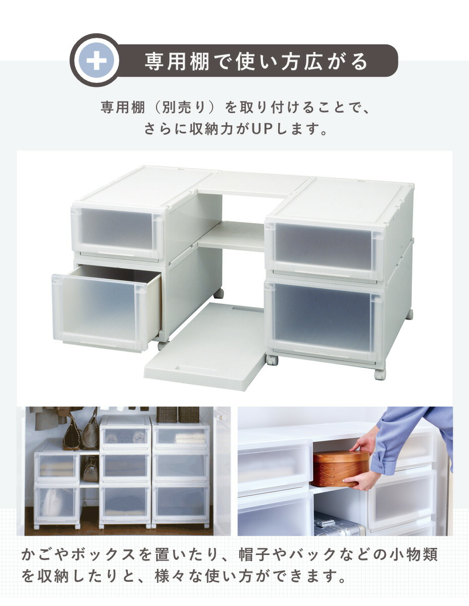 楽天市場】収納ケース 4個セット 幅39×奥行74×高さ30cm Fits フィッツ