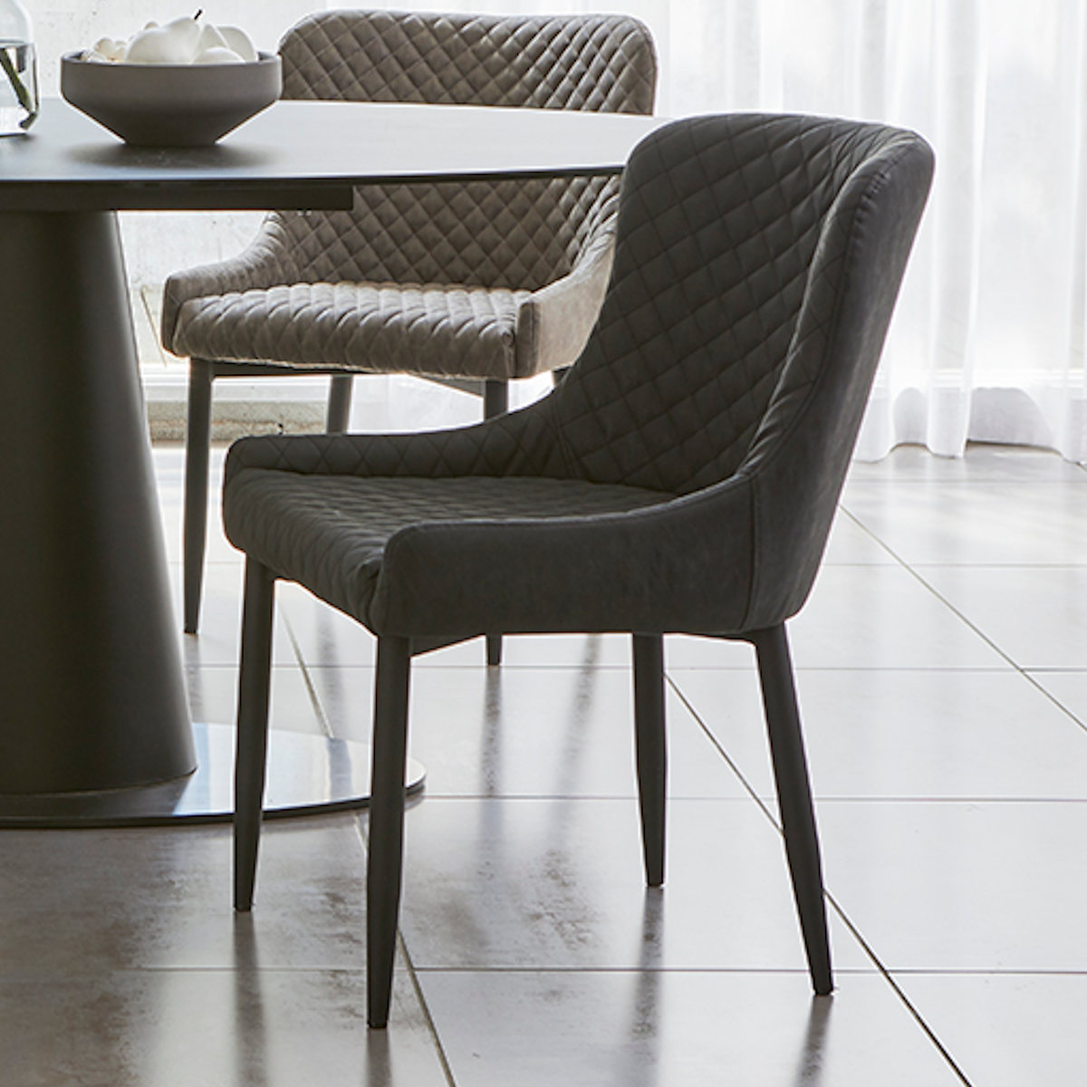 楽天市場】ダイニングチェア 2脚セット 座面高44cm レザー調