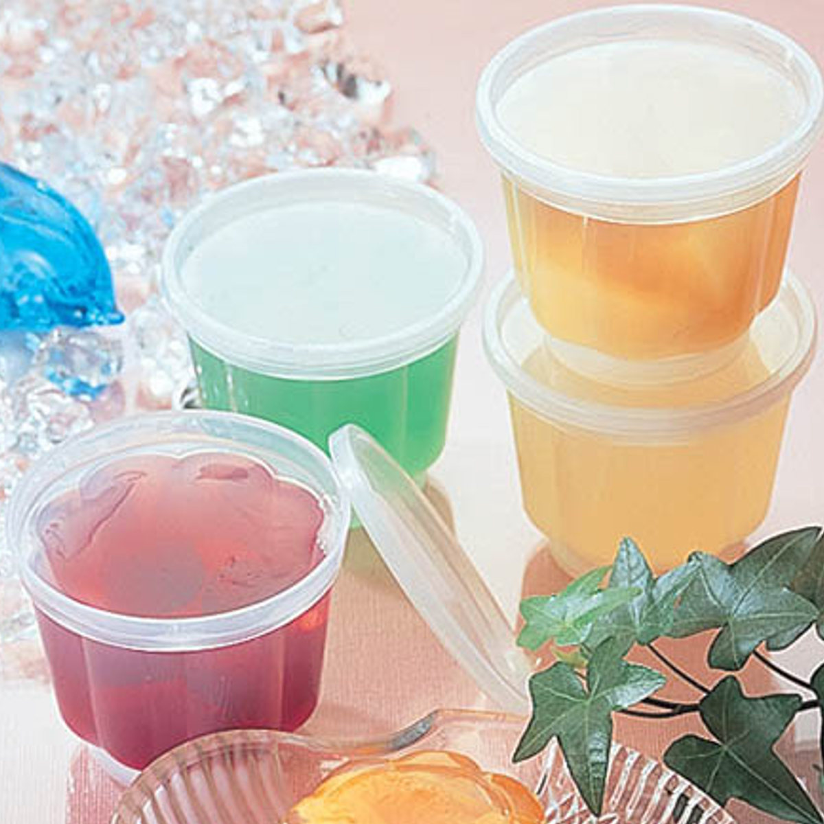 楽天市場】ゼリー型 ゼリーモールド 4個 蓋付き 透明 プラスチック製