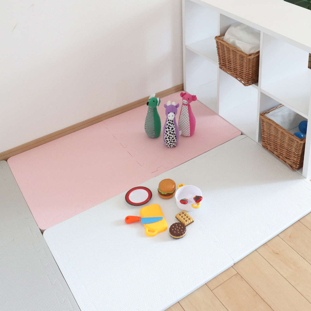 楽天市場】ジョイントマット 45×45cm 極厚 リバーシブル仕様 4枚組