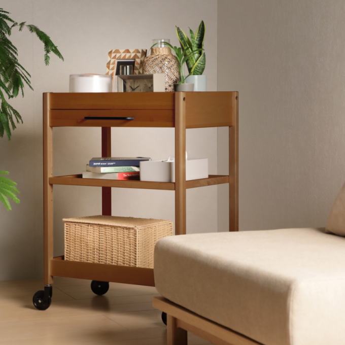 楽天市場】【SALE ポイント5倍】キッチンワゴン 天板付き キャスター