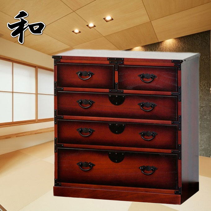 楽天市場】【SALE ポイント5倍】民芸調 引出箪笥（たんす）64734 和風
