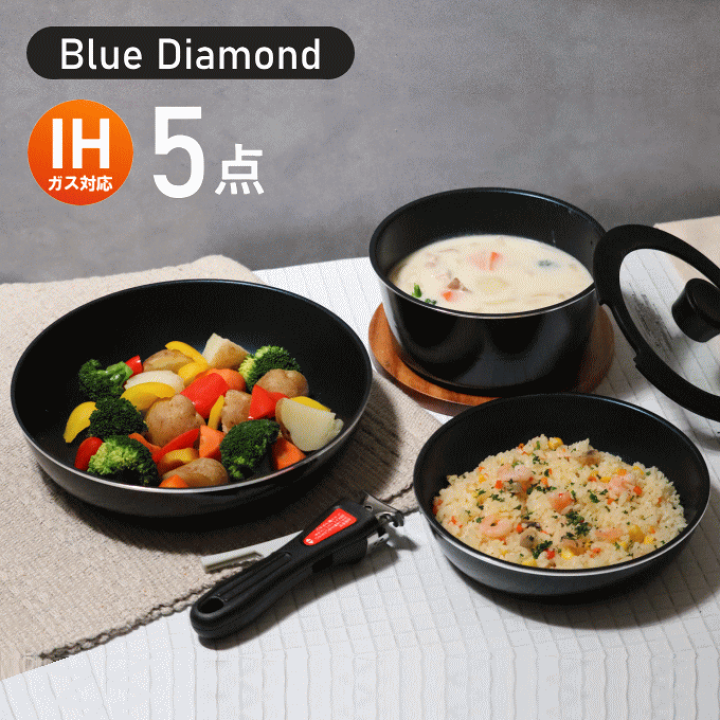 楽天市場】【SALE ポイント5倍】フライパン 鍋 セット 蓋付き ih
