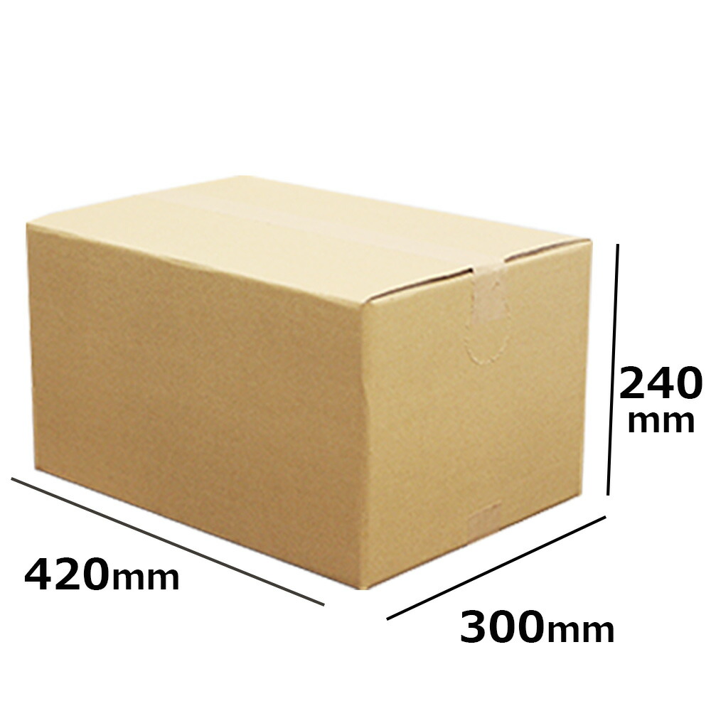 楽天市場】ダンボール 段ボール 100サイズ 開封穴有り 420×300×240 茶