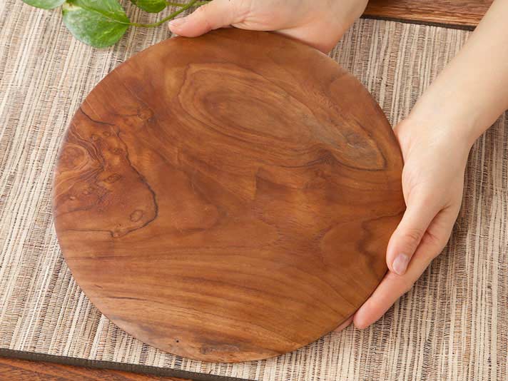 楽天市場】【最大半額＆7%OFFクーポン】ラウンドトレイ 25cm 木製