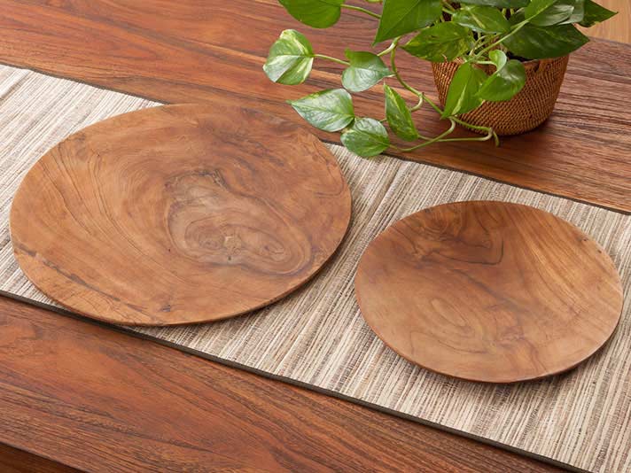 楽天市場】【最大半額＆7%OFFクーポン】ラウンドトレイ 25cm 木製