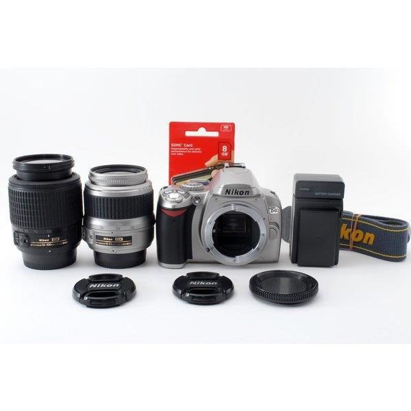 楽天市場】【中古】ニコン Nikon D40 ダブルズームセット シルバー 美