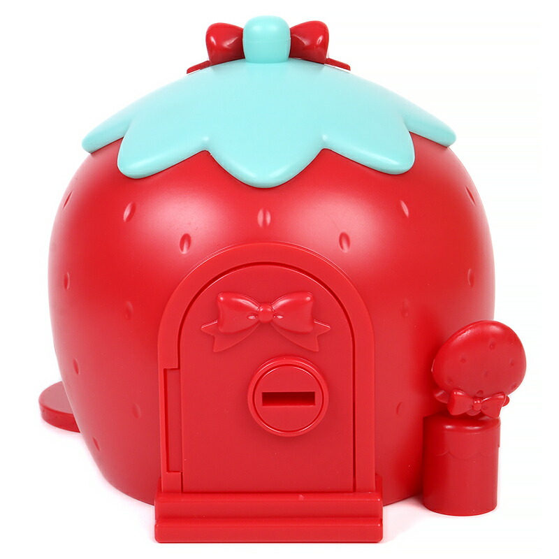 楽天市場】ハローキティ 貯金箱 いちご コインバンク ハウス形 紙幣OK