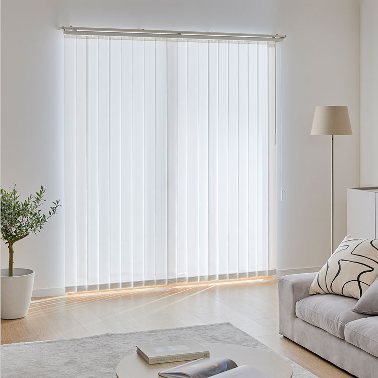 トップ 使用期間3ヶ月 賃貸取り付け可能 グレー バーチカルブラインド